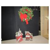 WREATH 2 BIRD HOUSES