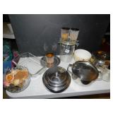 STAINLESS BOWLS, MEASURING CUP, CANISTER ETC.