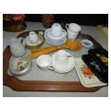 ROYAL WORCESTER 3 CUPS AND 6 SAUCERS, LIMOGES