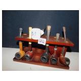 PIPE RACK AND 6 PIPES