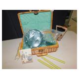 PICNIC SET , CANDLES, ETC.