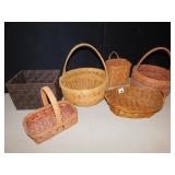 2 HANDMADE BASKETS AND OTHER BASKETS