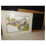 FRAMED WATERCOLOR PICTURE BY DORIS J JOCKERS, 22"
