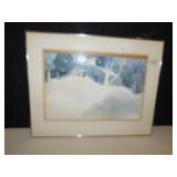 FRAMED WATERCOLOR PICTURE, SIGNATURE NOT VISIBLE,