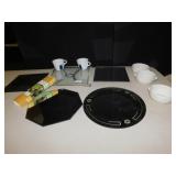 MIRRORS, GLASS TRIVET, SOUP BOWLS, YANKEE