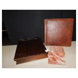 LAP DESK, PHOTO ALBUM BOOK STONE BOX
