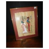 EGPTIAN PICTURE IN FRAME ON PAPER