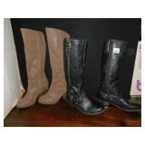 2 PAIRS SIZE 8 ZIP UP BOOTS