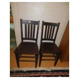 2 CHAIRS WOODEN MATCHING