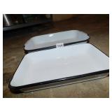 2 ENAMEL CASSEROLE PANS