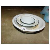 3 ENAMEL BOWLS