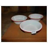 3 ENAMEL WARE BOWLS