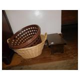 SMALL STOOL; BASKETS
