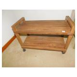 WOODEN CART/TV TABLE/MICROWAVE STAND 22" H X 32"