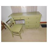 PAINTED DESK 4 DRAWER 29" H X 48" W X 16" D