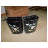 2 METAL WASTE CANS