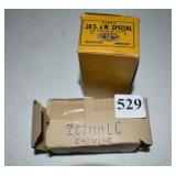 VINTAGE 7.62 LC AMMO, 38 SPL