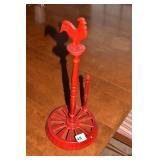 CAST ROOSTER PAPER HOLDER