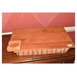 LAP TRAY WOOD TOP CUP HOLDER