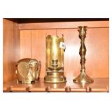 BRASS ELEPHANT, CANDLE HOLDERS
