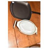 PYREX ON HOLDER & TEFLON SCAN PAN
