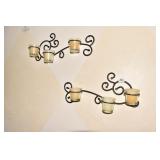 IRON WALL CANDLE HOLDERS