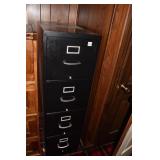 BLACK 4 DRAWER LETTER FILE