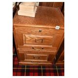 OAK 2 DRAWER FILE 27"H X 18.5" W X 16.5" D RAISED