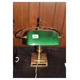 DESK LAMP GREEN SHADE STUDENTS 15" H