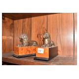 LION BOOKENDS 6.5" H X 4" W