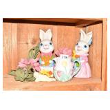 CERAMIC BUNNIES, PITCHER