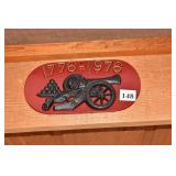 CANNON CAST IRON PLAQUE, CAR PLAQUE