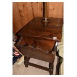 PINE SIDE TABLE W/ MAG. HOLDER 25" H X 20" W X