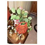 BRASS CANDLE HOLDER, FLOWER ETC.