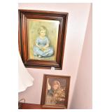 CHILD PRINT SIGNED LR - 20" H X 16" W SHADOW BOX