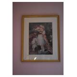 PRINT BOY KISSING GIRL 24" H X 19.5"