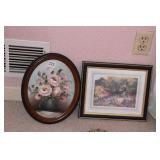 ROSE OVAL 12" X 10" FRAME & PRINT
