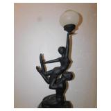 BALLERINA LAMP BLACK MAT FINISH 32" H SIGNED