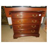 CHERRY CONSOLE CABINET 4 DRAWER CABINET BRASS