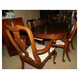 HENKEL HARRIS DINING TABLE W/ 8 CHAIRS SCOTCH