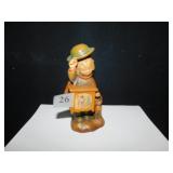 AMRI ITALY 6" H CARVED FIGURE TIPPING HIS HAT W/