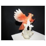 BOEHM RED CARDINAL GETTING READY TO LANT 9" H X