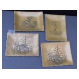 NATALIE BRONZE 4 PLATES 6" X 4.5" RECTANGLE