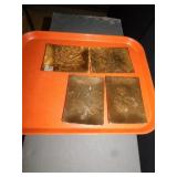 NATALIE BRONZE 4 PLATES 6" X 4.5" RECTANGLE