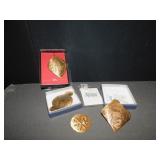 4 WENDELL AUGUST BRONZE ORNAMENTS