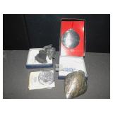 4 WENDELL AUGUST ALUMINUM ORNAMENTS