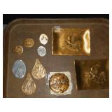 NATALIE 2 6" X 4.5" BRONZE EAGLE PLATES, BRONZE