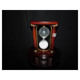 HOURGLASS ON PEDESTAL 10" H GLASS CENTER