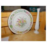 LENOX BUD VASE 11" H AND 1075" PLATE "THE
