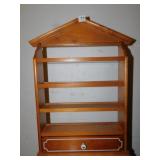 WALL CURIO CABINET AND OPEN BACK SHELF